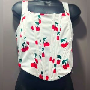 𐙚⋆˚✿˖° KUTUMAl cherry crop top 𐙚⋆˚✿˖°
